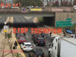 Popular Resistance's Stop the TPP campaign blocks Rt. 395 on the first day of lame duck session, November 14, 2016.  Photo by John Zangas.