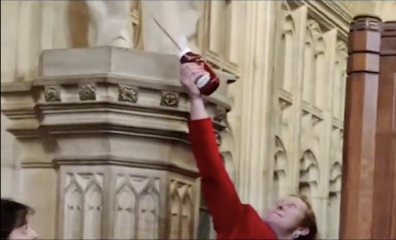 Palestine Action Deface Balfour Statue In The House Of Commons