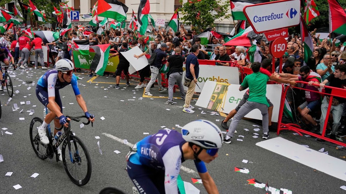 Massive Pro-Palestine Protests Shut Down Spain’s La Vuelta Race