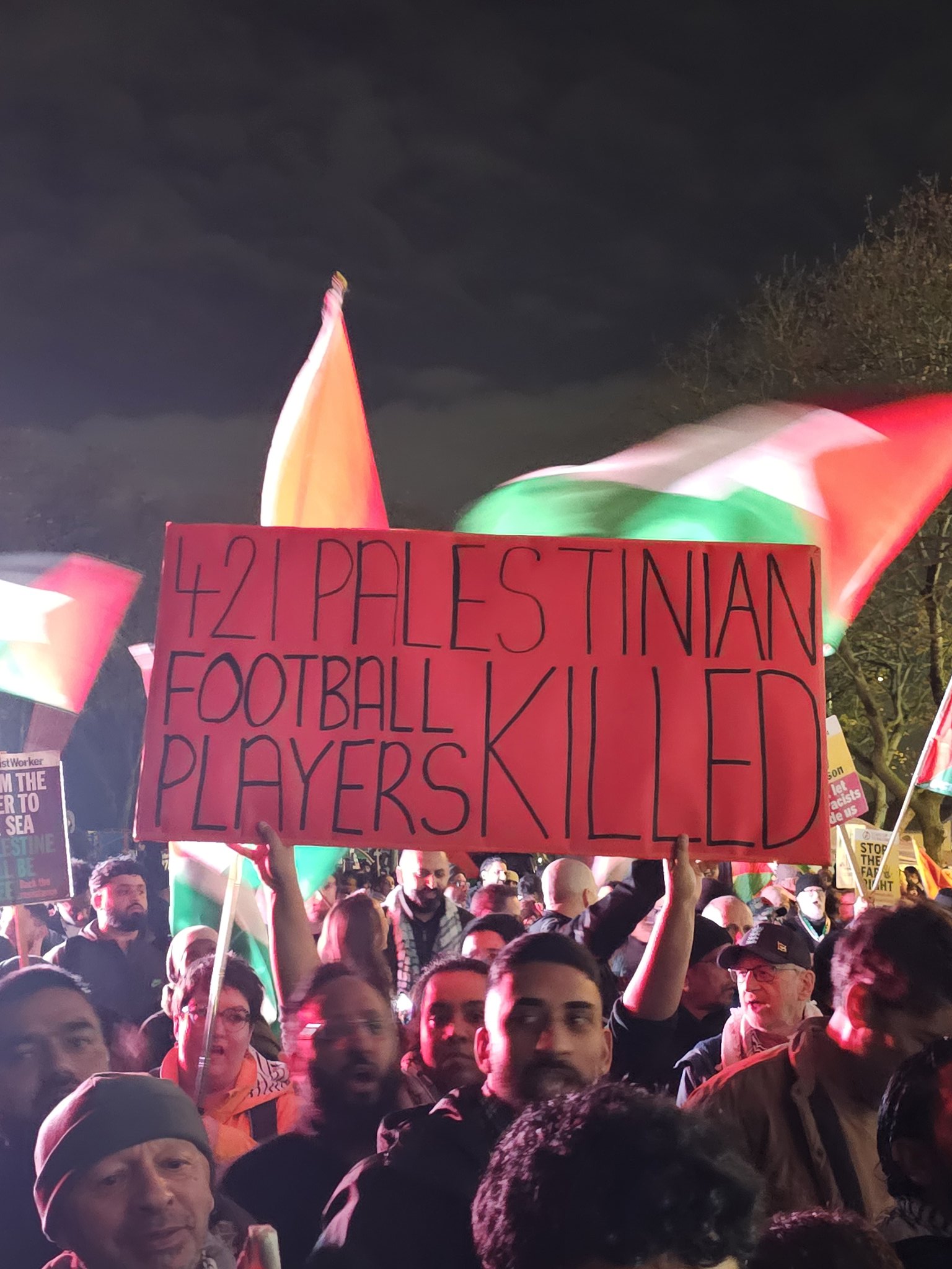 Protest against Israeli Maccabi football team